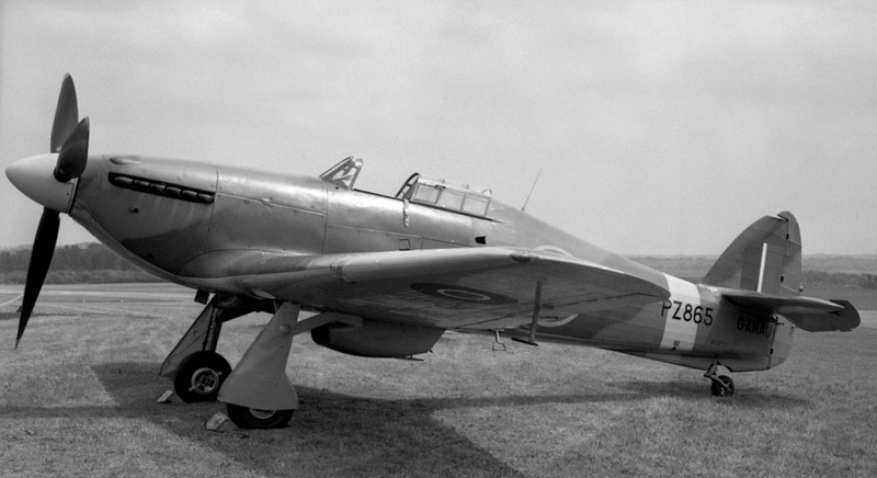 Hurricane PZ865 as it looked on handover to the BBMF in March 1972