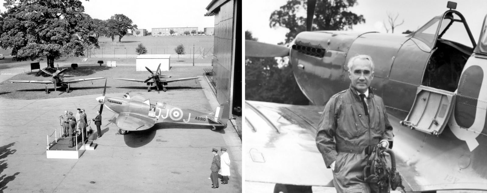 2. Spitfire AB910 handover to BBMF 15 September 1965 (BBMF archives).jpg
