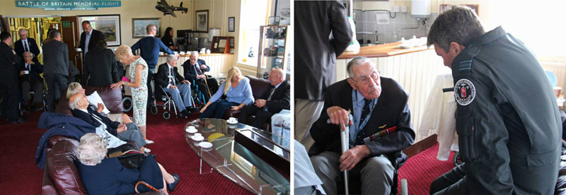 Chatting in the BBMF ‘Lancaster Lounge’