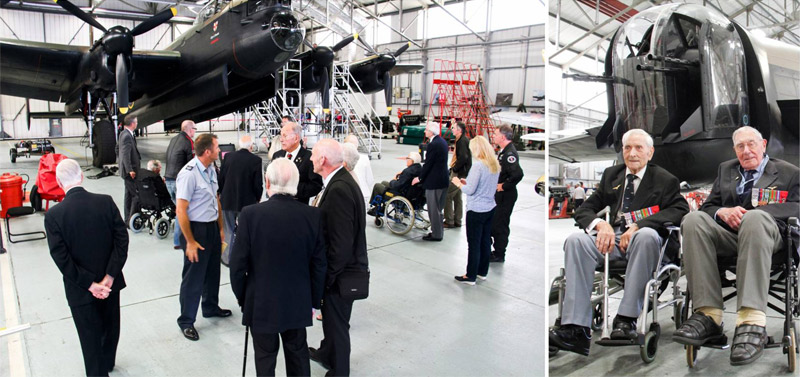 Getting close to the Lancaster in the BBMF hangar