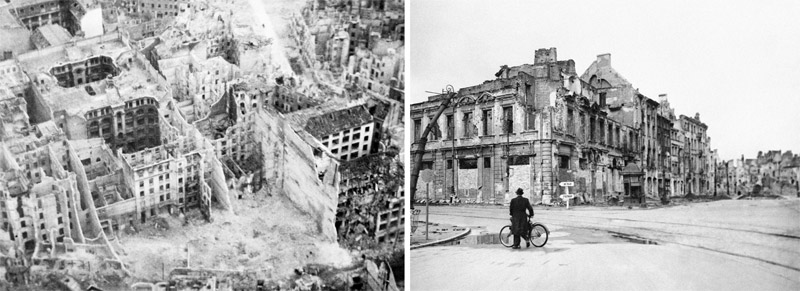 Bomb damaged buildings in Berlin
