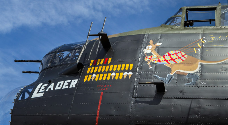 BBMF Lancaster PA474’s current nose art