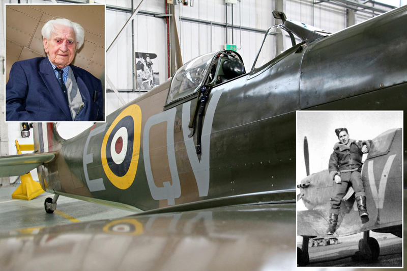 Spitfire P7350 now wears Ken Wilkinson’s 19 Sqn ‘QV-E’ code letters