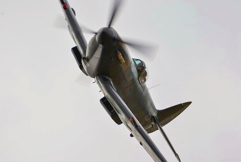 Flt Lt ‘Parky’ Parkinson in Spitfire Mk XVI TE311