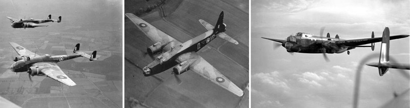 Hampdens, Vickers Wellington, Avro Manchester