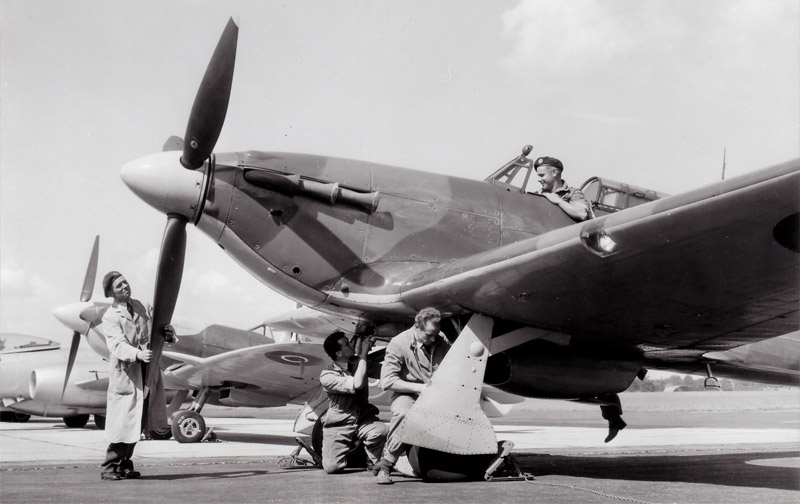 Hurricane LF363 at Martlesham Heath in 1959