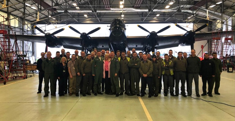 BBC weather presenter Carol Kirkwood presented the BBC Breakfast forecast live from the BBMF at RAF Coningsby