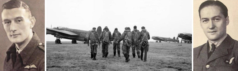 Pilot Officer Peter Joslin – the pilot of Lancaster R5682 and rear gunner, W.O. James Cooper RCAF.