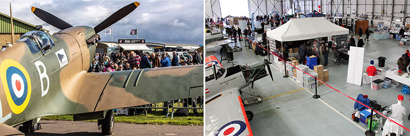 Spitfire Mk IIa P7350, fresh back from its extended ‘Major’ servicing, in its new markings as “KIWI III”.