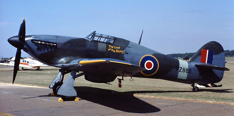 Hurricane PZ865 with the BBMF in 1984