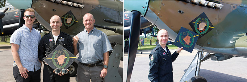 Jimmy Whalen's family with OC BBMF and Hurricane PZ865