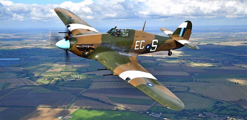 BBMF Hurricane Mk IIC PZ865 airborne