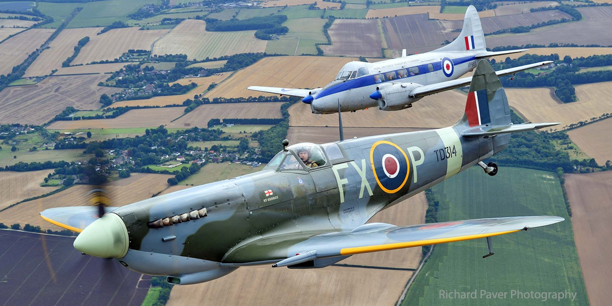 Win a flight alongside a Spitfire