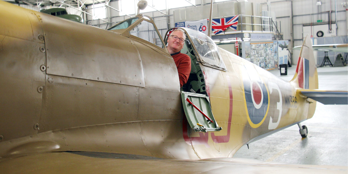 Sitting in the cockpit of BBMF Spitfire Mk LF XIe MK356